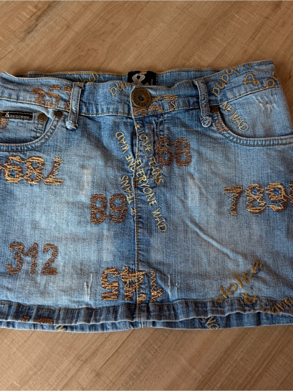 Dolce & Gabbana Light Blue Denim Mini Skirt Size 28